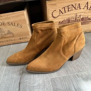 American Eagle Suede-Like Ankle Boots | Camel Tan | Size 8